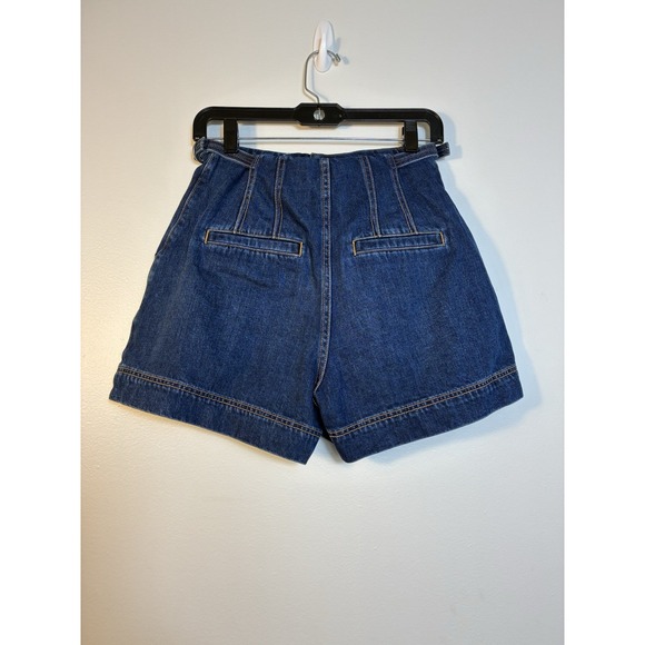 Veronica Beard Jaffe High Rise Denim Shorts Sz 26 Mid Wash‎ Pockets designer - Picture 4 of 10